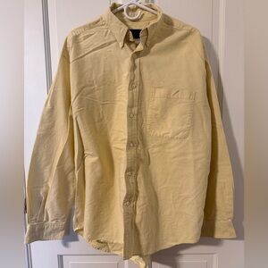 Eddie Bauer Men's Casual Yellow Button-Down Shirt